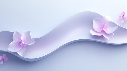 Pastel Orchid Wave Background.
