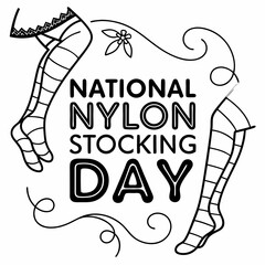 NATIONAL NYLON STOCKING DAY vector illustration