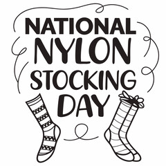 NATIONAL NYLON STOCKING DAY vector illustration