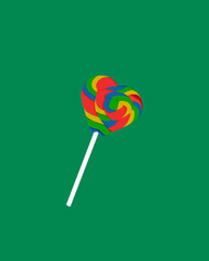 colorful lollipop isolated on white background