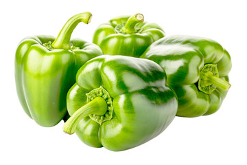 green bell pepper isolated on white background