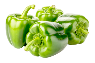 green bell pepper isolated on white background