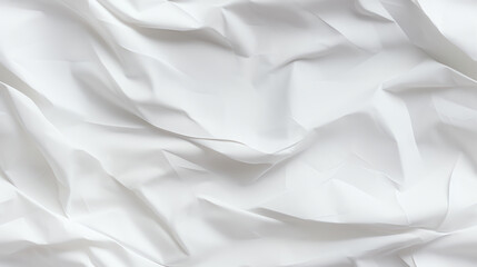 Fototapeta premium Textured white wrinkled fabric background for creative projects.