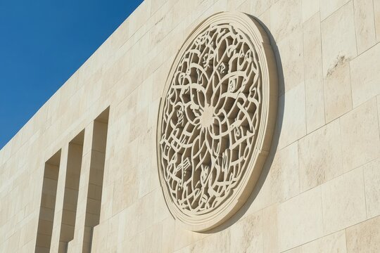 premium quality picture of a wall with a design that says the name of the mosque