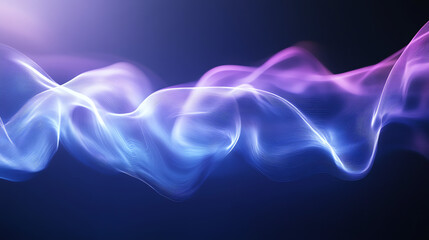 Fototapeta premium A hyper-realistic 3D background with fluid, undulating blue-purple gradients, glowing edges, and dramatic shadows. Perfect for professional designs, futuristic themes, and high-impact visuals.