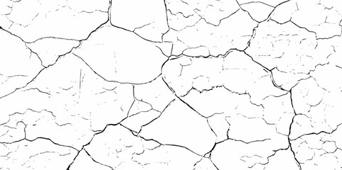 Abstract old wall grunge black and white concreate crack scratch in the wall  grunge texture background.