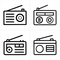 radio icon set
