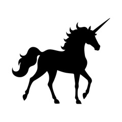 Silhouette of a unicorn