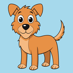 Kids Design of Cute Dog, Pet, Simple Style