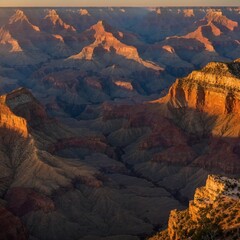 Grand Canyon at Sunrise &ndash; The colors of the canyon changing as the sun rises.