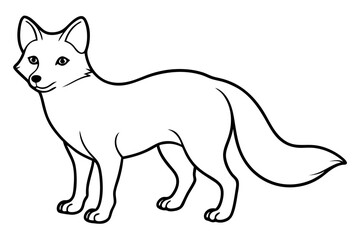 Sleek Arctic Fox Silhouette