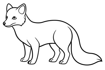 Sleek Arctic Fox Silhouette
