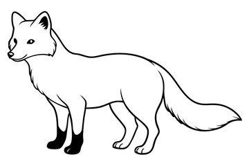 Sleek Arctic Fox Silhouette