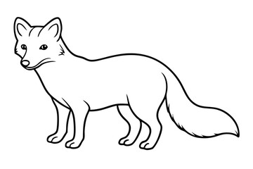 Sleek Arctic Fox Silhouette
