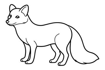 Sleek Arctic Fox Silhouette