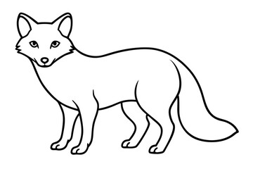 Sleek Arctic Fox Silhouette