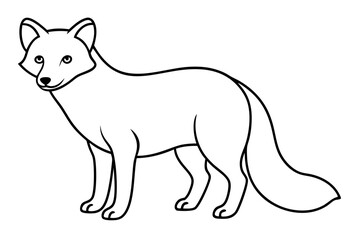 Sleek Arctic Fox Silhouette