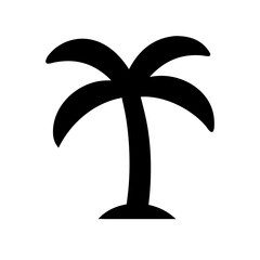 palm tree icon isolated on white background 