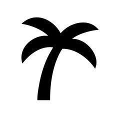 palm tree icon isolated on white background 