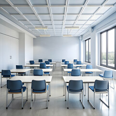 Modern Empty Classroom Interior Design