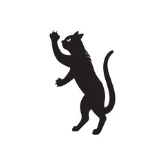 Climbing Cat Silhouette Vector Art