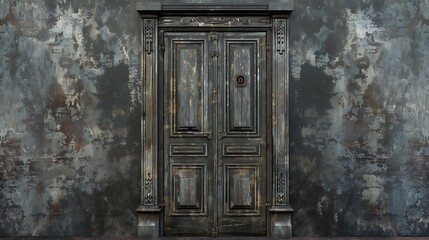 old wooden door