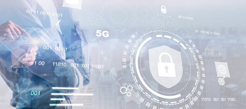 Cyber Security Encrypted Technology, Digital Information Protected Information privacy antivirus