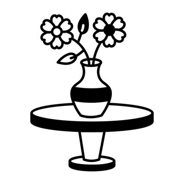 Hand drawn style icon showing a table centerpiece
