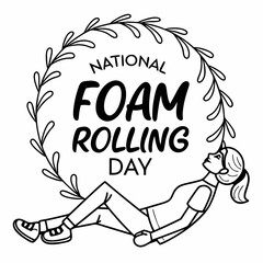 NATIONAL FOAM ROLLING DAY vector illustration