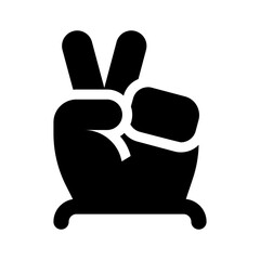 Obraz premium Peace Simple Glyph Icon. Single icon, glyph vector icon 