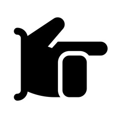 Finger Gun Simple Glyph Icon. Single icon, glyph vector icon	