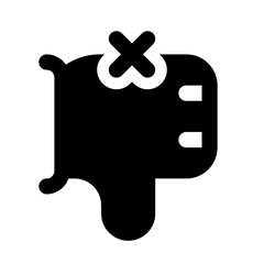 Dislike Simple Glyph Icon. Single icon, glyph vector icon	