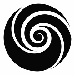 Spiral icon black vector on white background.