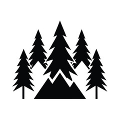 Obraz premium Nature Inspired Mountain Pine Tree Vector