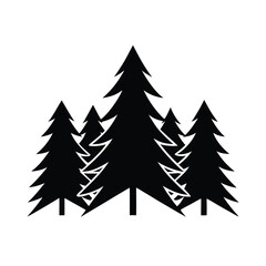 Obraz premium Layered Pine Tree Illustration for Nature Themes