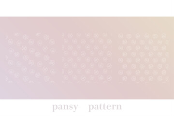 パンジー　花柄　シームレスパターンスウォッチ