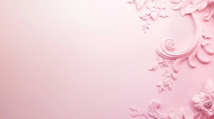 Naklejka premium Pink Floral Wall Decor Background.