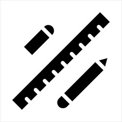 eraser glyph icon vector illustration isolated on white background