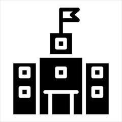 school glyph icon vector illustration isolated on white background