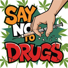 Anti Drug Day artwork design