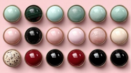 Vibrant assortment of colorful marbles showcasing aesthetic variety and playfulness in design and artistic expression