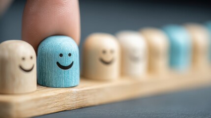 A charming wooden toy with a smiley face representing customer retention strategies in personalization concepts