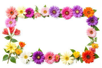 bunch of colorful flowers sitting on top of a white surface