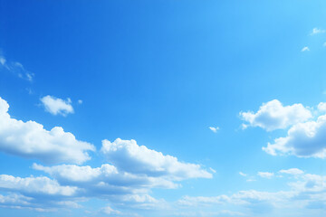 Obraz premium blue sky with white clouds in the middle of it1