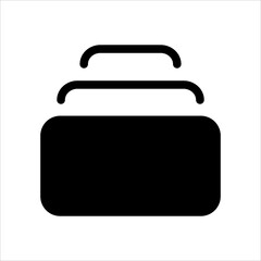 gallery glyph icon vector illustration isolated on white background