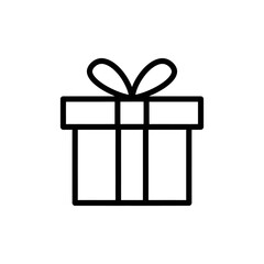 Minimalist present icon for online design platforms and decorative projects