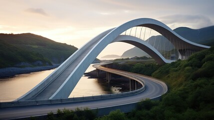 Obraz premium Modern Bridge Landscape