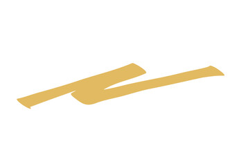 マーカーペンで描いたようなアンダーラインセット：黄色