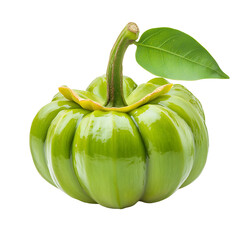 Fresh garcinia atroviridis fruit isolated on transparent background