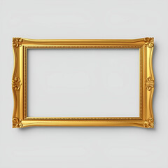 A realistic golden frame image with a new title or text inside it